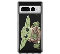 ERT GROUP custodia per cellulare per Google PIXEL 7 PRO originale e con licenza ufficiale Star Wars, modello Baby Yoda 014 adattato in modo ottimale alla forma dello smartphone, custodia in TPU