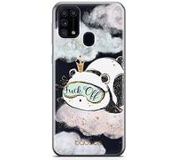 ERT GROUP custodia per cellulare per Samsung M31 originale e con licenza ufficiale Babaco, modello Panda 001 adattato in modo ottimale alla forma dello smartphone, parzialmente trasparente