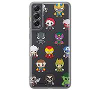 Ert Group custodia per cellulare per Samsung S21 FE originale e con licenza ufficiale Marvel, modello Avengers 025 adattato in modo ottimale alla forma dello smartphone, parzialmente trasparente