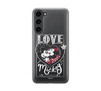 Ert Group custodia per cellulare per Samsung S23 originale e con licenza ufficiale Disney, modello Mickey & Minnie 002 adattato in modo ottimale alla forma dello smartphone, parzialmente trasparente