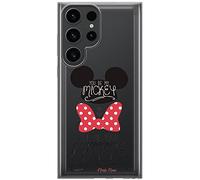 Ert Group custodia per cellulare per Samsung S23 ULTRA originale e con licenza ufficiale Disney, modello Mickey & Minnie 004 adattato alla forma dello smartphone, parzialmente trasparente