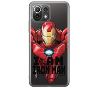 Ert Group custodia per cellulare per Xiaomi 11 Lite 4G/5G originale e con licenza ufficiale Marvel, modello Iron Man 029, parzialmente trasparente