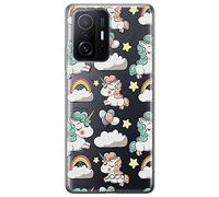 ERT GROUP custodia per cellulare per Xiaomi 11T 5G / 11T PRO 5G originale e con licenza ufficiale Babaco, modello Unicorn 001 adattato alla forma dello smartphone, parzialmente trasparente