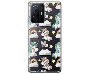 ERT GROUP custodia per cellulare per Xiaomi 11T 5G / 11T PRO 5G originale e con licenza ufficiale Babaco, modello Unicorn 001 adattato alla forma dello smartphone, parzialmente trasparente