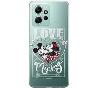 ERT GROUP custodia per cellulare per Xiaomi REDMI NOTE 12 4G originale e con licenza ufficiale Disney, modello Mickey & Minnie 002 adattato alla forma dello smartphone, parzialmente trasparente