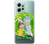 ERT GROUP custodia per cellulare per Xiaomi REDMI NOTE 12 4G originale e con licenza ufficiale Rick and Morty, modello Rick & Morty 007 adattato alla forma dello smartphone, parzialmente trasparente