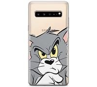 ERT GROUP Custodia per Samsung S10 5G originale e ufficiale Tom and Jerry motivo Tom i Jerry 001 perfettamente adattata alla forma del telefono cellulare, parzialmente trasparente