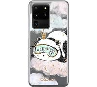 ERT GROUP Custodia per Samsung S20 Ultra Originale e Ufficiale Babaco Modello Panda 001 Perfettamente adattata alla forma del telefono cellulare, parzialmente trasparente