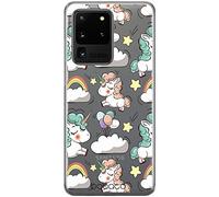 ERT GROUP Custodia per Samsung S20 Ultra, originale e ufficiale, motivo Babaco con Unicorn 001, si adatta perfettamente alla forma del telefono cellulare, parzialmente trasparente