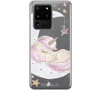 ERT GROUP Custodia per Samsung S20 Ultra, originale e ufficiale, motivo Babaco con Unicorn 003, si adatta perfettamente alla forma del telefono cellulare, parzialmente trasparente