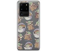 ERT GROUP Custodia per Samsung S20 Ultra Originale e Ufficiale Star Wars Modello Baby Yoda 028 si adatta perfettamente alla forma del telefono cellulare, parzialmente trasparente