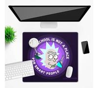 Ert Group Tappetino da scrivania originale e con licenza ufficiale di Rick and Morty, motivo 037 Black, antiscivolo, 50x45cm