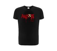 ERT GROUP Warner Bros. Friday The 13th 001, T-Shirt da Uomo a Maniche Corte, 100% Cotone, Stampa vivida su Un Lato, Size S, Black, Design Senza Soluzione di continuità,