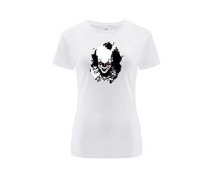 ERT GROUP Warner Bros. It 011, T-Shirt a Maniche Corte da Donna, 100% Cotone, Stampa Fronte-Retro, Size M, White, Design Senza Soluzione di continuità,
