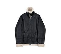 ERTGHH yrf Piumino da uomo da uomo con colletto alto giacca invernale più velluto spesso cappotto di pelliccia di agnello piumino (taglia: XL)