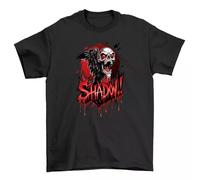 ERTr44yu Gothic_99 Skeleton Bloody Face t-Shirt - Darkly Hilarious! Funny Unisex Printed