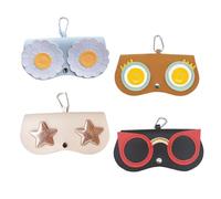 Eruceky 4 Pezzi Custodia Occhiali Morbida, Custodia Occhiali Pelle, Portatile Astuccio Occhiali Sottile, per Portare Gli Occhiali Con Sé Quando Si Esce