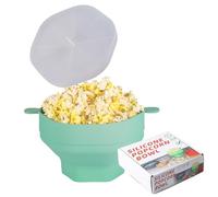 Eruceky Popcorn a Microonde, Secchiello per Popcorn in Silicone, Secchio per Popcorn Pieghevole, Per Feste, Film, Case, Cucine(Verde)