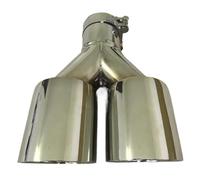 ERUEUBGRM Puntale Scarico per Auto Accessori per Marmitta Universale in Acciaio Inox con Doppio Scarico per Auto(63MM IN-89MM out)