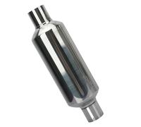 ERUEUBGRM Puntale Scarico per Auto Sistemi di Tubi di Scarico Universali in Acciaio Inox Argento 51 Mm 57 Mm 63 Mm 76 Mm Accessori per Auto(51x101x51)