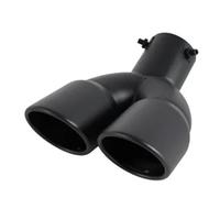 ERUEUBGRM Puntale Scarico per Auto Terminale di Scarico Universale da 63 Mm in Acciaio Inox per Terminali di Scarico Posteriori Accessori per Auto(Nero Opaco)