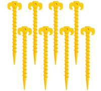 Eruinfang 8 picchetti in plastica per tenda da campeggio, picchetti per tenda resistenti, per campeggio, all'aperto e sabbia (giallo), ERUINFANGTRDZ207