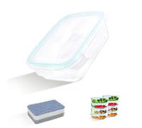ERUIV Contenitori Ermetici Per Alimenti Vetro, Contenitori Vetro (8pcs), 1040ML Contenitori Vetro Con Coperchio, ermetico di alta qualità contenitori ermetici per alimenti in vetro, senza BPA