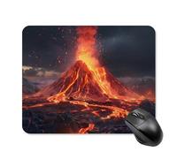 Eruzione del vulcano (1) Tappetino per mouse quadrato da gioco con base in gomma antiscivolo 20 * 25 cm