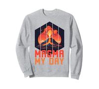 Eruzione Vulcano Lava Magma Geologia Umorismo Vulcanologo Felpa