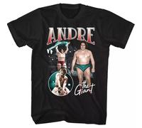 ERVBfddaz Andre The Giant - Multi Scene - Short Sleeve - Adult - T-Shirt Black L