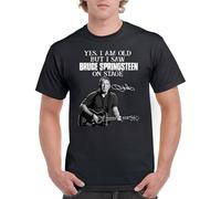 ERVBfddaz SHUINIU Yes I Am Old But I Saw Bruce-Springsteen On Stage T-Shirt Vintage Gift Black L