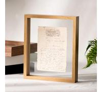 ERVDKXCOI cornice con vetro a doppia faccia galleggiante, A4 Multiple Sizes Double Sided Floating Photo Frame Multicolor(Wood Color,8 Inches [14.2 * 18.6cm])