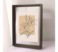 ERVDKXCOI cornice con vetro a doppia faccia galleggiante, Floating Display Frame Transparent Double Sided Acrylic Multicolor Multiple Sizes(Black Walnut,A3)