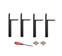 ERVDKXCOI I mobili per le gambe supportano i piedi. Piedini for mobili in alluminio, gambe di ricambio fai da te, adatti a vari stili di letti, divani e bar(Schwarz,13cm/5in)