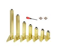 ERVDKXCOI I mobili per le gambe supportano i piedi. Table Feet Adjustable,Used for Beds,Desks,Bathrooms,with Accessories,Strong Load-Bearing Capacity Cabinet Feet(Gold,12cm/4.7in)
