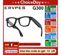 ERVPES G300 Occhiali intelligenti con interpretazione simultanea AI Registrazione video Chiamate Bluetooth Microfoni a controllo vocale Altoparlante