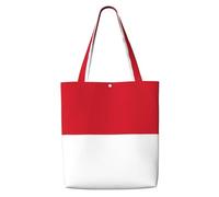 Erwqavc Borsa tote in tela da donna, borsa a tracolla riutilizzabile, stampa bandiera di Monaco, borsa per shopping, spesa, regalo per spiaggia, palestra