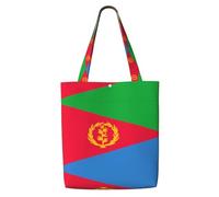Erwqavc Borsa tote in tela da donna, borsa a tracolla riutilizzabile, stampa bandiera eritrea, per shopping, spesa, regalo per spiaggia, palestra
