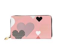 Erwqavc Portafoglio lungo con stampa astratta con grafico d'amore per donne e uomini, portafogli bifold in pelle, pochette, portamonete da viaggio
