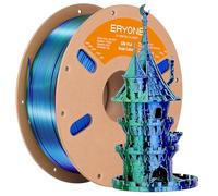 ERYONE Filamento PLA bicolore doppio 1,75 mm, filamento stampante 3D bobina da 1 kg +/- 0,02 mm, blu seta e verde