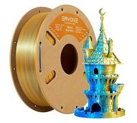 ERYONE Filamento PLA bicolore doppio 1,75 mm, filamento stampante 3D bobina da 1 kg +/- 0,03 mm, oro e blu