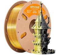 ERYONE Filamento PLA bicolore doppio 1,75 mm, filamento stampante 3D bobina da 1 kg +/- 0,03 mm, seta nero oro