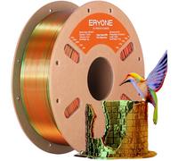 ERYONE High Speed Filament Silk Tricolor PLA 1.75mm +/- 0.03mm, Rapid PLA Filament, 30-500mm/s Hyper Speed Filament, 1kg (2.2LBS)/Spool, Orange Blue Green