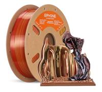 ERYONE High Speed Silk Quadruple Color PLA Filament for 3D Printer 1.75mm +/- 0.03mm, Hyper Speed Coextrusion Filament PLA Shiny 1kg, Metallic Frenzy (Black & Dark Red & Banana Orange & Gold)