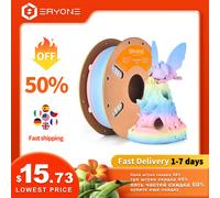 ERYONE 3D Drucker Matte Filamento PLA 1 kg 1 bobina, 1,75 mm +/-0,03 mm,Materia Arcobaleno Acquerello