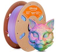 ERYONE MatteTri - Filamento per stampante 3D PLA a colori, 1,75 mm +/- 0,03 mm, bobina di cartone multicolor PLA da 1 kg, colore: rosa, verde e blu