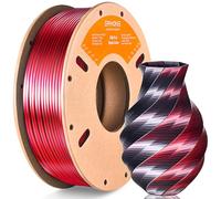 ERYONE PLA Silk Shiny 3D Printer Filament 1.75mm, Dual Silk PLA Filament, Bicolor Silk Filament Two Tone PLA +/- 0.03mm, 250g/Spool, Black Red