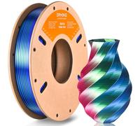 ERYONE PLA Silk Shiny 3D Printer Filament 1.75mm, Triple Silk PLA Filament, Coextrusion Silk PLA Filament,+/- 0.03mm, 250g/Spool, Red Blue Green