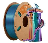 ERYONE Tri Color Silk PLA Filament 1.75mm, 3D Printer Filament PLA +/-0.03mm 1KG/Spool, Tri Color Purple, Blue purple and Burnt Orange