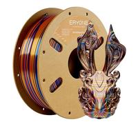 ERYONE Ultra Silk PLA Filament, Twist Rainbow Filament PLA, Fast Color Change for 3D Printer, Silk Shiny Rainbow 1.75mm +/-0.03mm, 1KG/Spool, Red Gold Blue